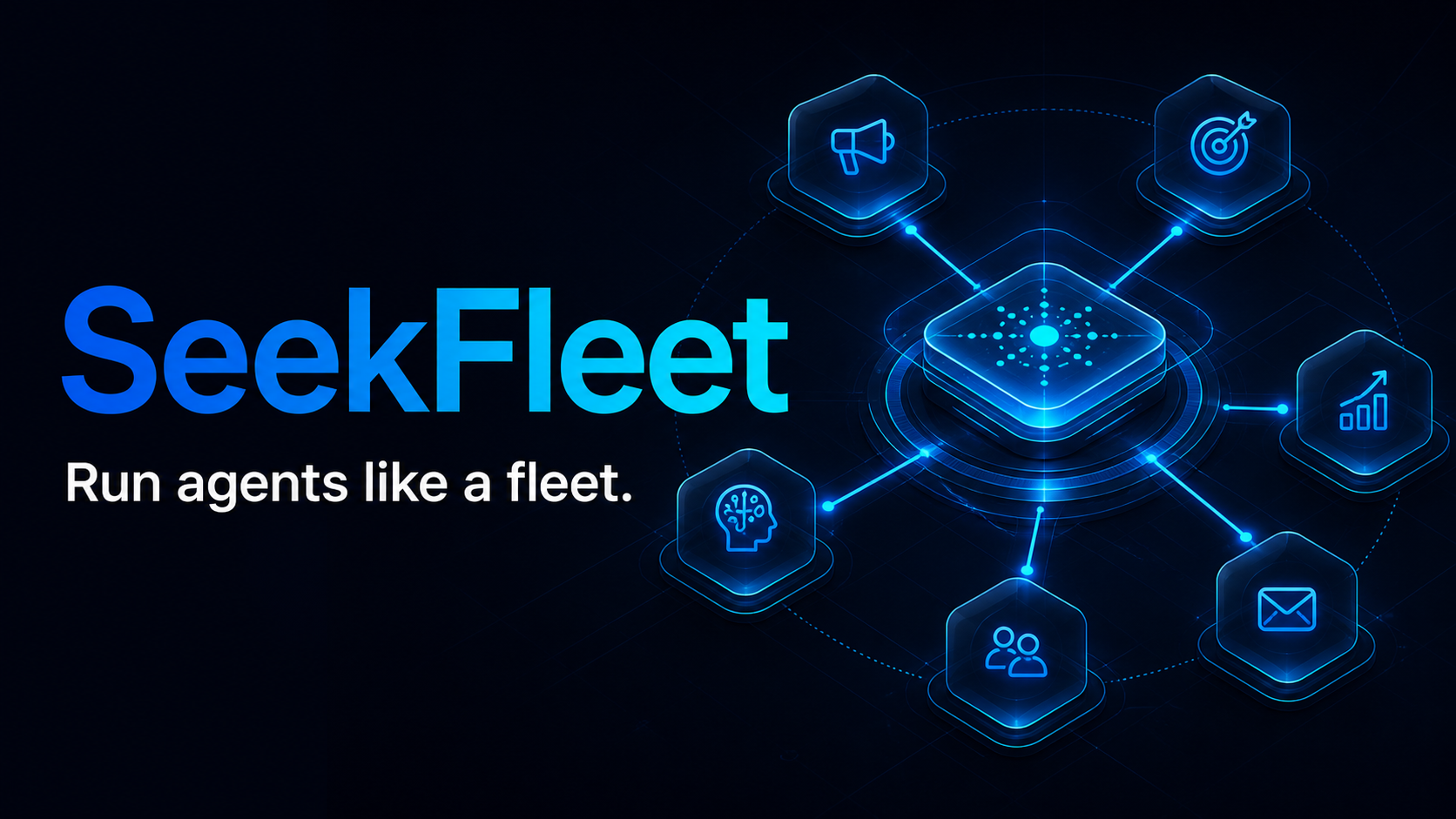 SeekFleet control plane coordinating an agent fleet